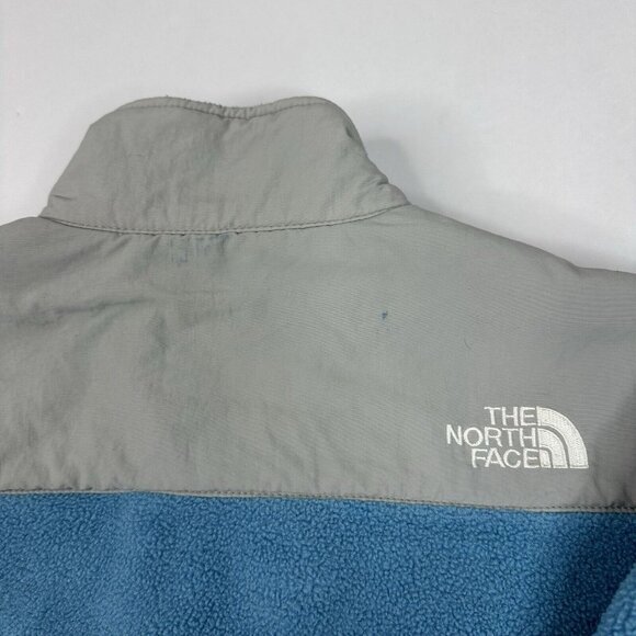 The North Face Girl's Blue‎ Gray Vintage Denali Polartec Full Zip Jacket L/C41 - Picture 8 of 16